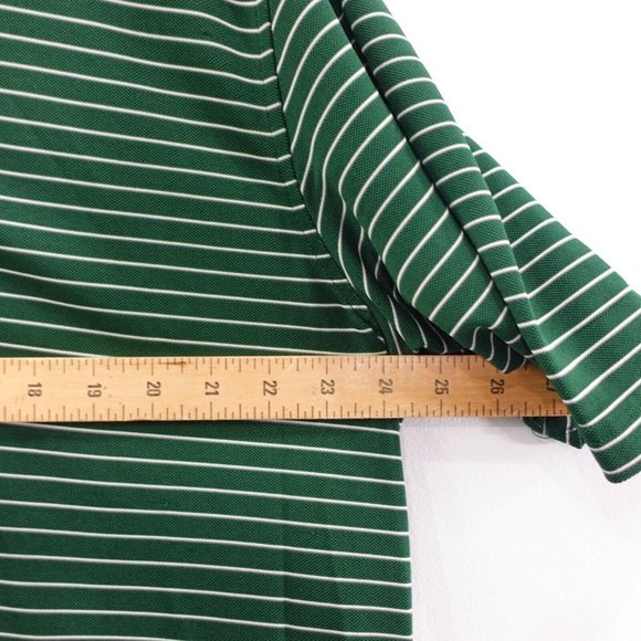 Under Armour Shirt Mens‎ Size 2XL Striped Polo Sports Golf Green Stretch Logo - Picture 4 of 12